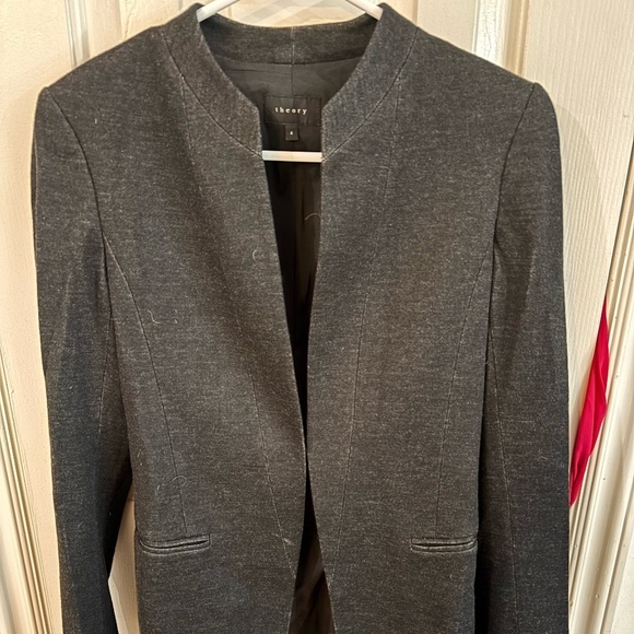 Theory Jackets & Blazers - greyish black blazer mint condition clasp form of button up